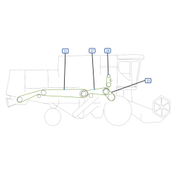 COURROIES COTE DROITE MOISSONNEUSE BATTEUSE CLAAS DOMINATOR 78
