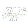 COURROIES COTE GAUCHE MOISSONNEUSE BATTEUSE CLAAS DOMINATOR 108 VX