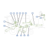 COURROIES COTE GAUCHE MOISSONNEUSE BATTEUSE CLAAS DOMINATOR 128