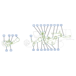 COURROIES COTE GAUCHE MOISSONNEUSE BATTEUSE CLAAS DOMINATOR 76