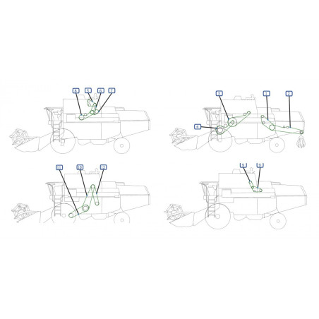 RIEMEN LINKE SEITE MÄHDRESCHER JOHN DEERE 1085 - 1085HY/4