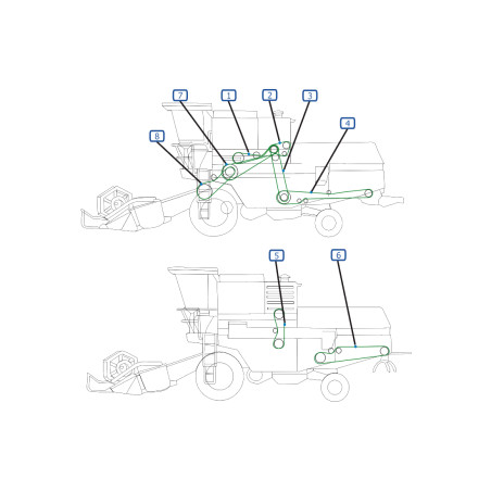 RIEMEN LINKE SEITE MÄHDRESCHER JOHN DEERE 1170