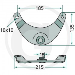 KNIFE HOLDER FOR KRONE