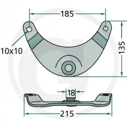 MESSERHALTER FÜR KRONE