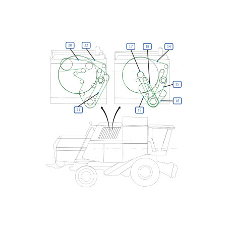 CORREIAS MOTORAS CEIFEIRA-DEBULHADORA JOHN DEERE 1450 CWS