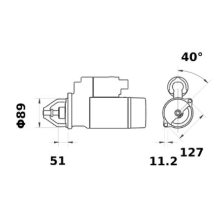 DEMARREUR MALHE 12V - 4KW 