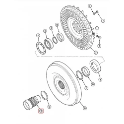 ARBRE CREUX  COUPLEUR HYDRAULIQUE POUR CASE IH 1255 - 1255XL - 1455 - 1455XL 