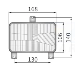 OPTIQUE DE PHARE AVANT POUR MASSEY FERGUSON 3713799M91 