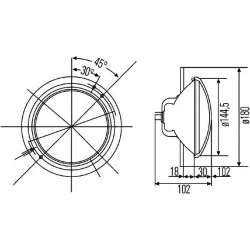 OPTIQUE DE PHARE PRINCIPAL H4 