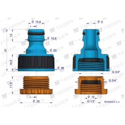 RACCORD RAPIDE MALE 1/2 & 3/4  