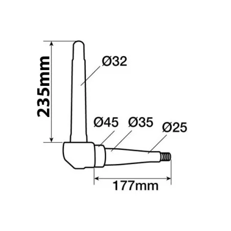 FUSEE DROITE POUR RENAULT Ø 32 MM 
