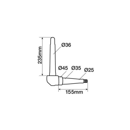 FUSEE GAUCHE POUR RENAULT Ø 36 MM 