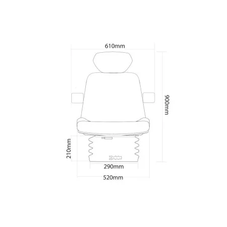 Siège de tracteur avec suspension mécanique standard Seat