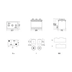 BATTERIE 6 VOLTS 140 AH 900 A EN 