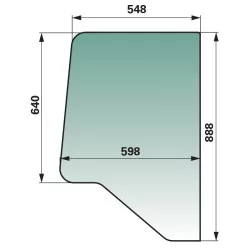 VITRE DE PORTE SUPERIEURE DROITE / GAUCHE 3233051R2 