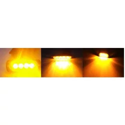 FEU DE SIGNALISATION 6 LED FLASH ORANGE 12/24V STROBOSCOPIQUE POUR ENGINS DE TRAVAUX PUBLIC, MACHINES AGRICOLES, CONVOI EXCEPTIONNEL, CONVOI AGRICOLE