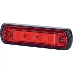 FEU DE GABARIT LED RECTANGULAIRE 12/24V 4 LED ROUGE 