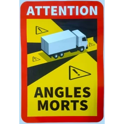 STICKERS ANGLES MORTS POUR POIDS LOURDS 250X170 MM 