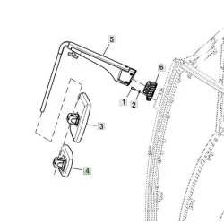 RETROVISEUR POUR JOHN DEERE 215 x 160 MM - 18/28 MM ( INFERIEUR ) 