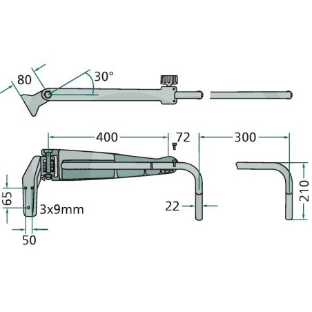 TELESCOPIC MIRROR ARM