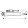 BARRE DE POUSSEE HYDRAULIQUE ROTULE/ROTULE CAT 2/2 CYLINDRE 63 MM L 500 MM 