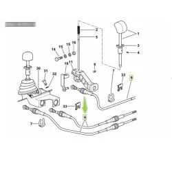 CABLE DE COMMANDE DISTRIBUTEUR HYDRAULIQUE POUR SAME LAMBORGHINI 