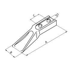 DENT DE GODET A VISSER EA40/45 - Ø 13 MM 