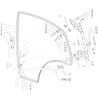 CHARNIERE DE PORTE GAUCHE POUR CASE NEW HOLLAND 87301643 