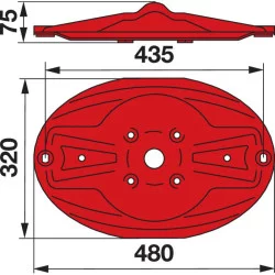 DISQUE DE COUPE POUR FAUCHEUSE KUHN - 55911100 