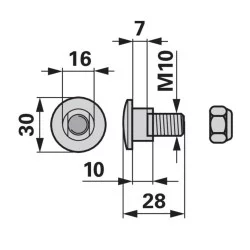 BOULON DE COUTEAU - 56210100+80201047 