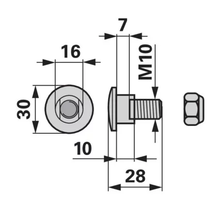 BOULON DE COUTEAU - 56210100+80201047 BOULON DE COUTEAU - 56210100+80201047