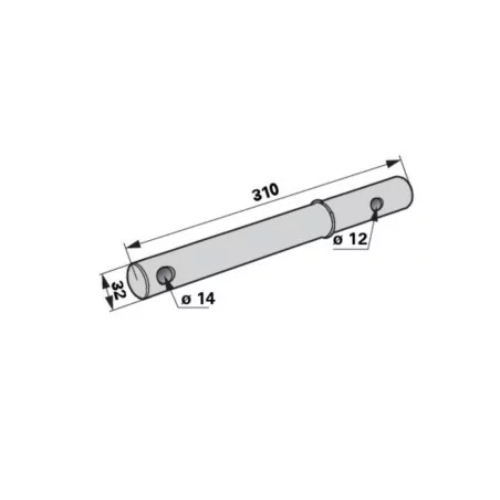 SHAFT FOR KUHN RAKER - K8009730 