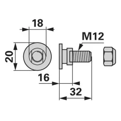 BOULON DE COUTEAU POUR KUHN K6801011 