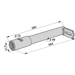 BRAS PORTE DENTS POUR ANDAINEUR KUHN 57734500 