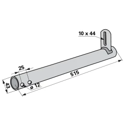 TUBE PALIER ANDAINEUR TAARUP -DEUTZ - VICON 