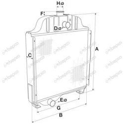 Radiateur avec Refroidisseur Huile - Ford New Holland 5110 à 7810