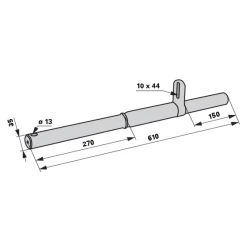 BRAS PORTE DENTS POUR ANDAINEUR DEUTZ/VICON/TAARUP - 16624082.86 