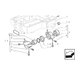 BAGUE DE PIVOT CENTRAL PONT AVANT POUR FIAT FORD NEW HOLLAND CASE 