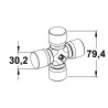CROISILLON DE CARDAN B5 30.2 X 80 MM 