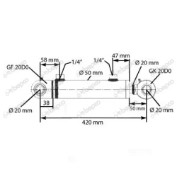 VERIN DE DIRECTION L 420 MM 