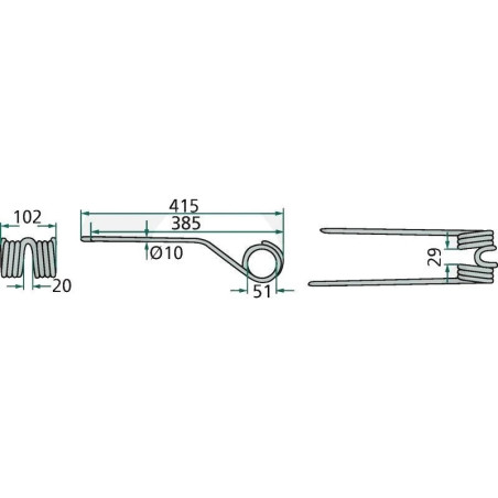 TEDDER TEETH FOR POTTINGER - 00436149 