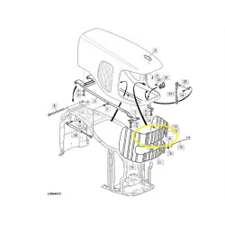 GRILLE DE CALANDRE SUPERIEURE POUR JOHN DEERE 