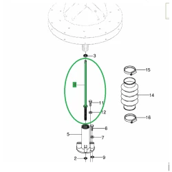 ALBERO FILETTATO PER ANDANATORI KRONE SWADRO L 686MM