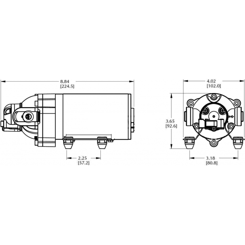 24V Gleichstrom-Membranpumpe – Für Wasser, Öl & Kraftstoff, Metalllegierung, 12x13,5x7 Cm, Für Auto & Landwirtschaft