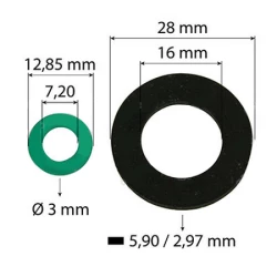 SET DE JOINTS POUR BOL DECANTEUR PERCAGE 17.4 MM 