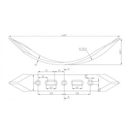 SOC TWIST VRILLE GAUCHE 485 X 75 X 12 MM - EA 45-75 MM 