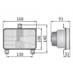 OPTIQUE DE PHARE AVANT CONDUITE A GAUCHE