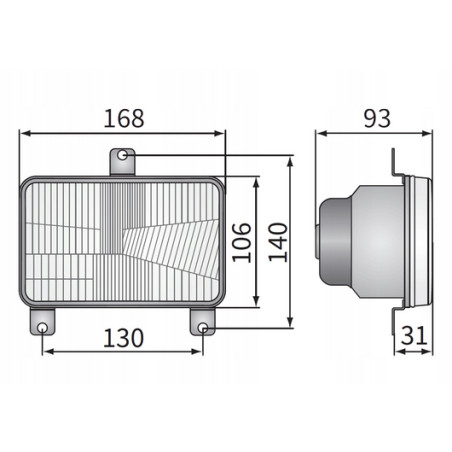 LEFT DRIVE FRONT HEADLIGHT OPTICS 