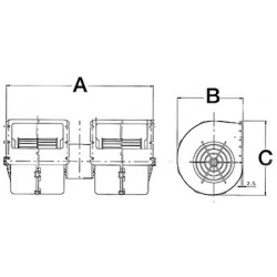 MOTEUR DE VENTILATEUR POUR TRACTEUR AGRICOLE 
