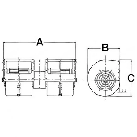 MOTEUR DE VENTILATEUR POUR TRACTEUR AGRICOLE 